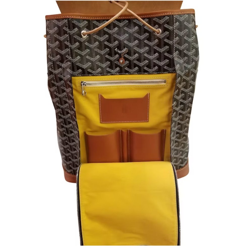 Goyard Alpin Backpack Goyardine Black/Tan - Picture 3 of 3